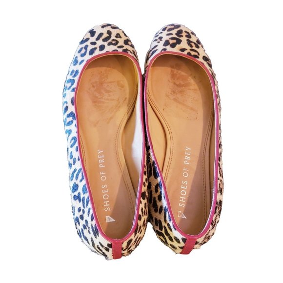 Shoes of Prey fur Ballerina flat size 7 Leopard print - Picture 2 of 10
